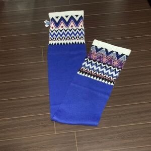 Blue Patterned scarf-unisex